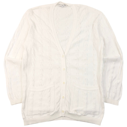 Vintage 90s Dior Sports Knit Cardigan Womens Size M