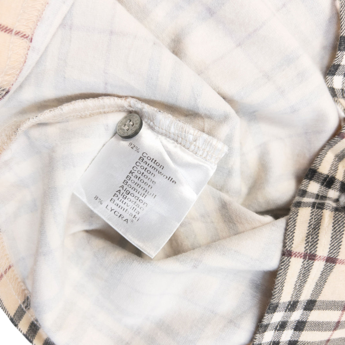 Vintage 2000s Burberry Nova Check Polo Shirt in beige (cotton 8% lycra), photo 5