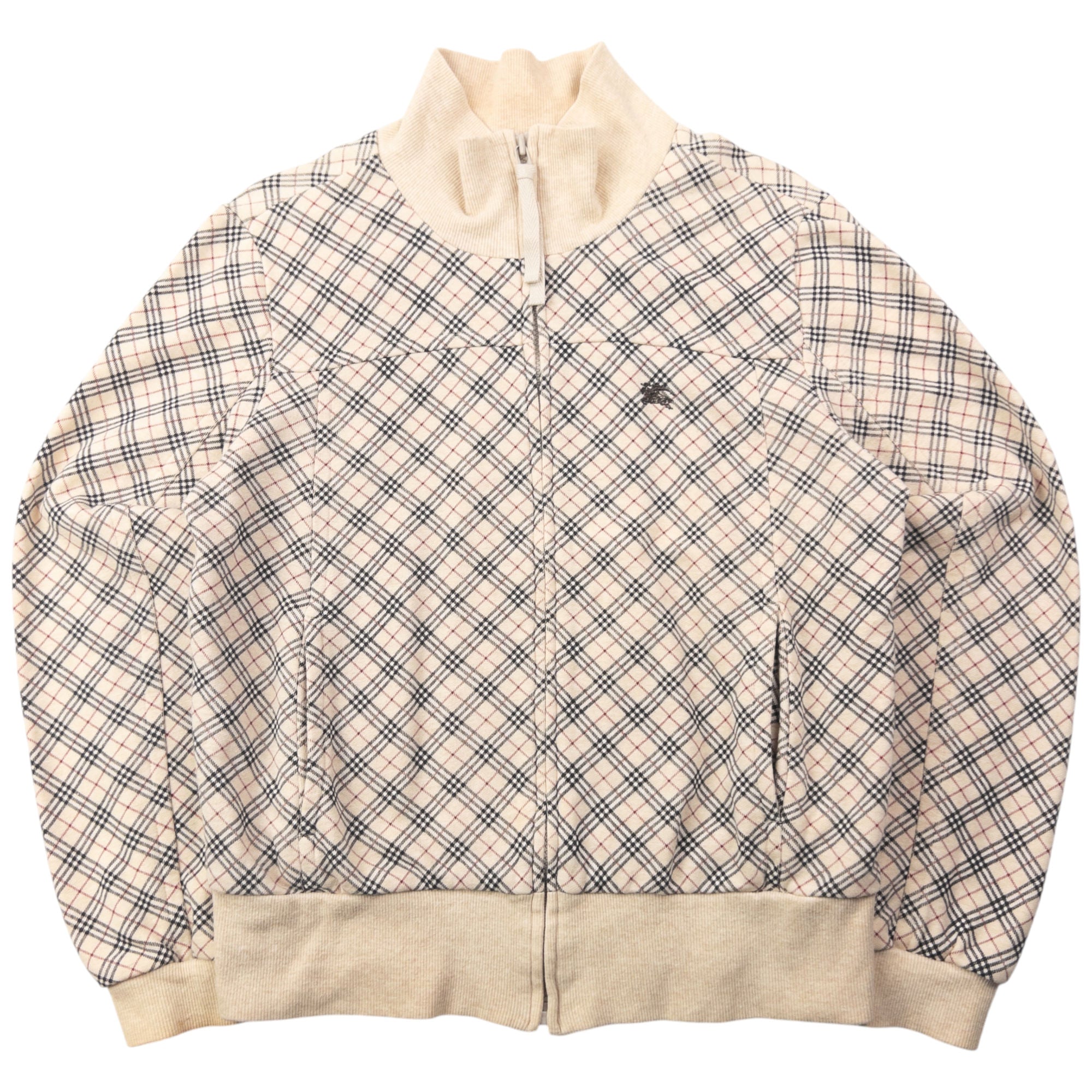 Vintage 2000s Burberry Blue Label Nova Check Zip Up Sweatshirt Womens Size M