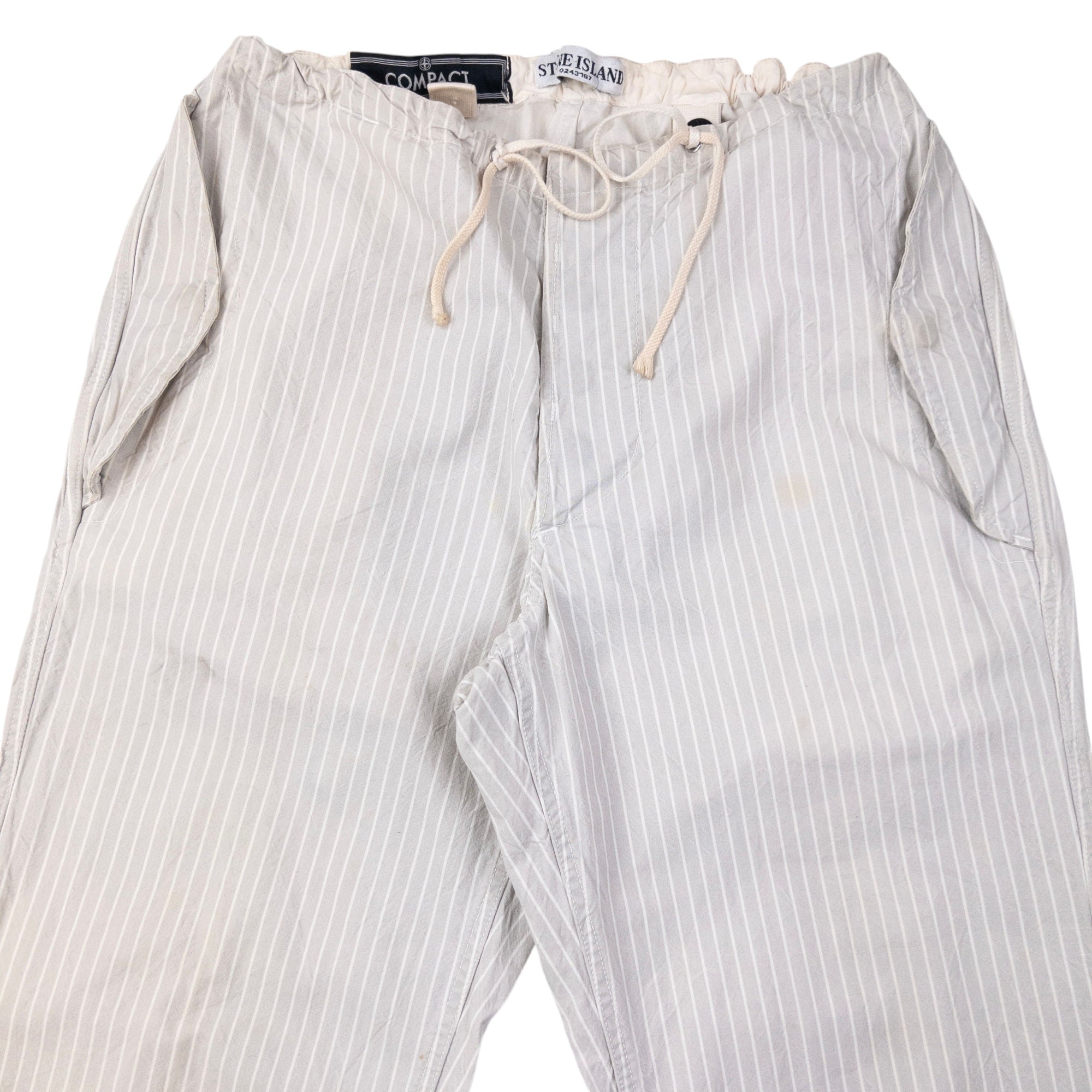 Vintage 2003 Stone Island Compact Striped Trousers Size W30