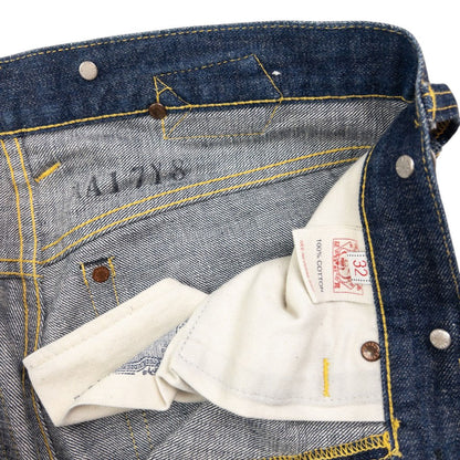 Vintage Evisu Zip Bondage Embroidered Gull Japanese Denim Jeans Size W32
