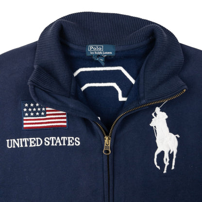 Vintage 2000s Polo Ralph Lauren USA Zip Up Sweatshirt Size S