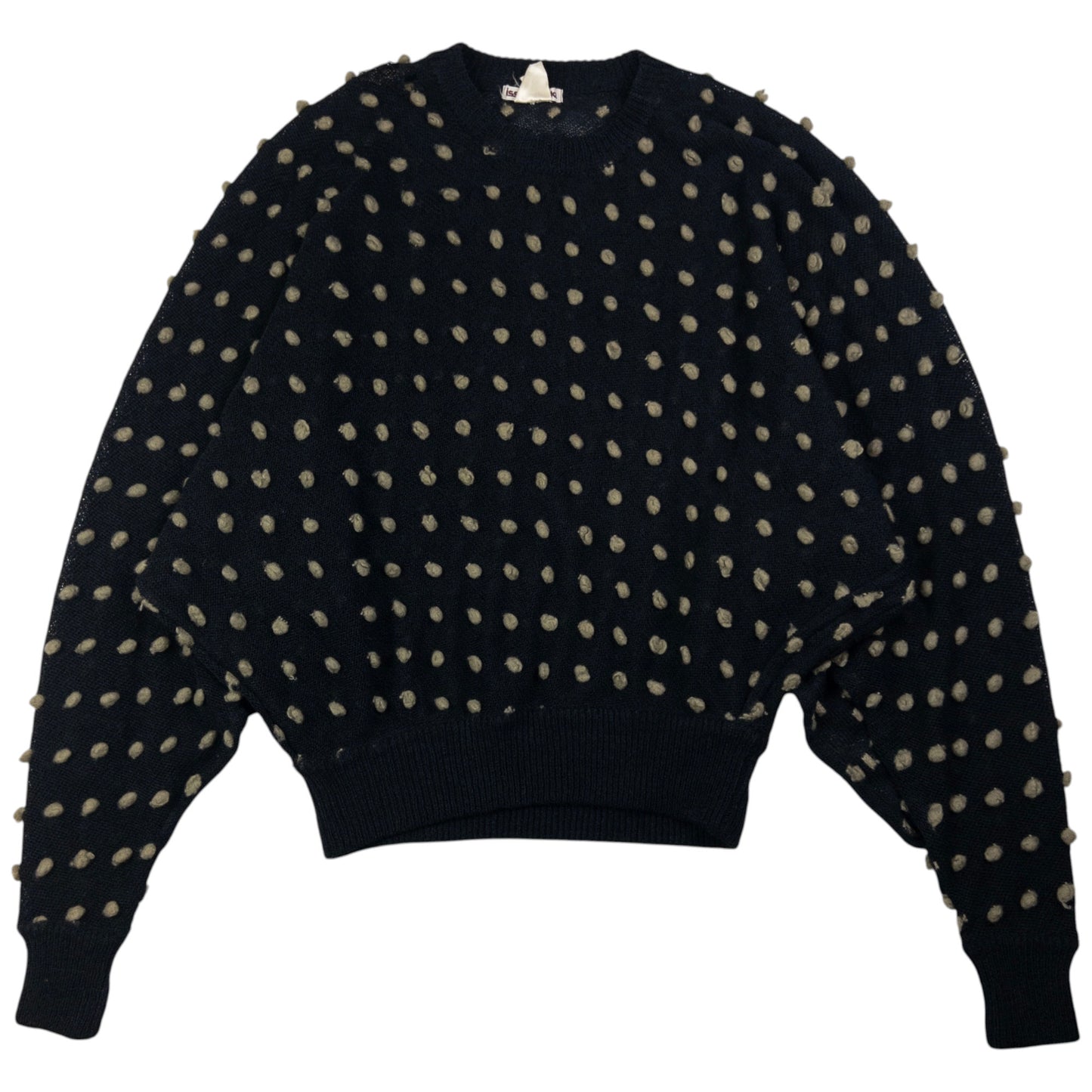 Vintage 1980S Issey Miyake Batwing Bobble Knit Jumper Size L