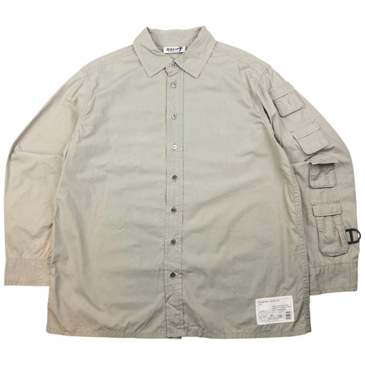 Vintage Hai Sporting Gear By Issey Miyake Multi Pocket Sleeve Button Up Shirt Size L