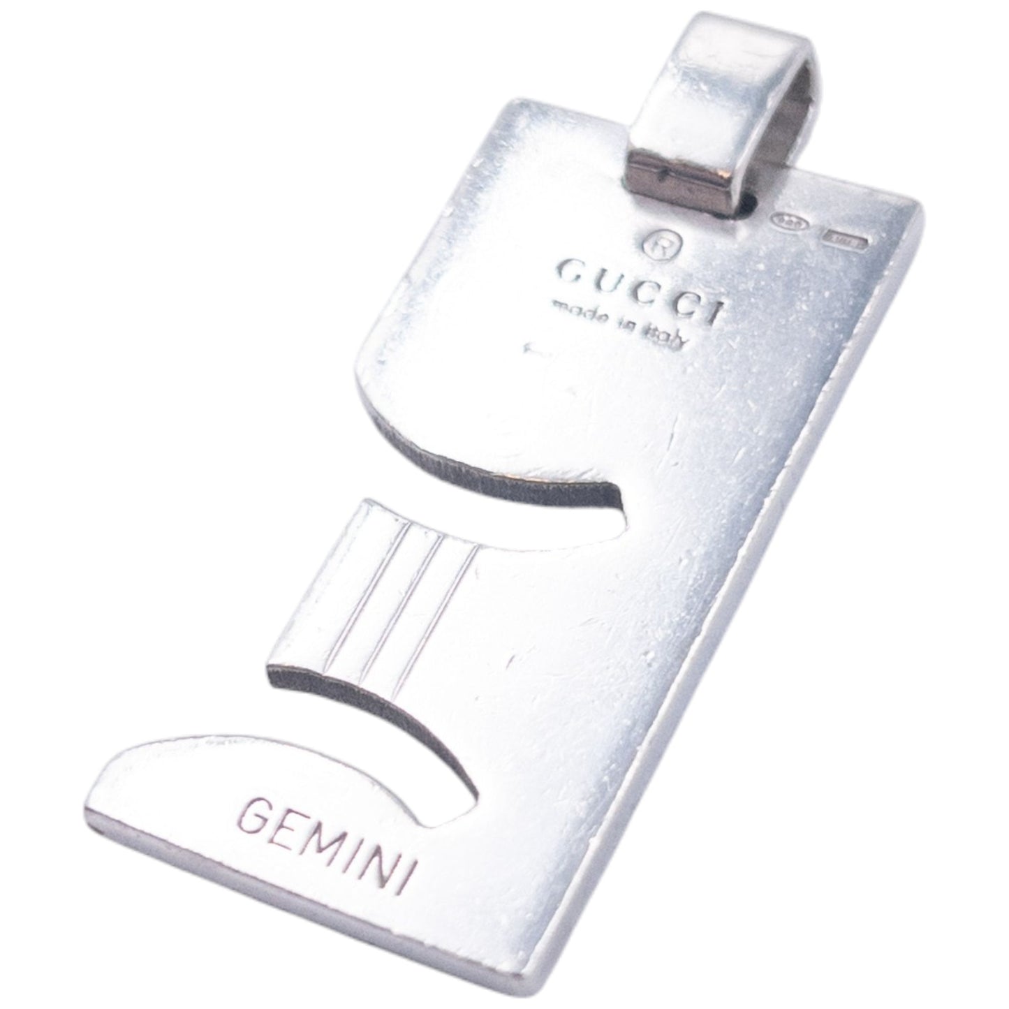 Vintage Gucci Silver Gemini Pendant