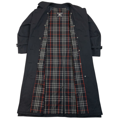 Vintage 90s Burberry Nova Check Lined Trench Jacket Size L