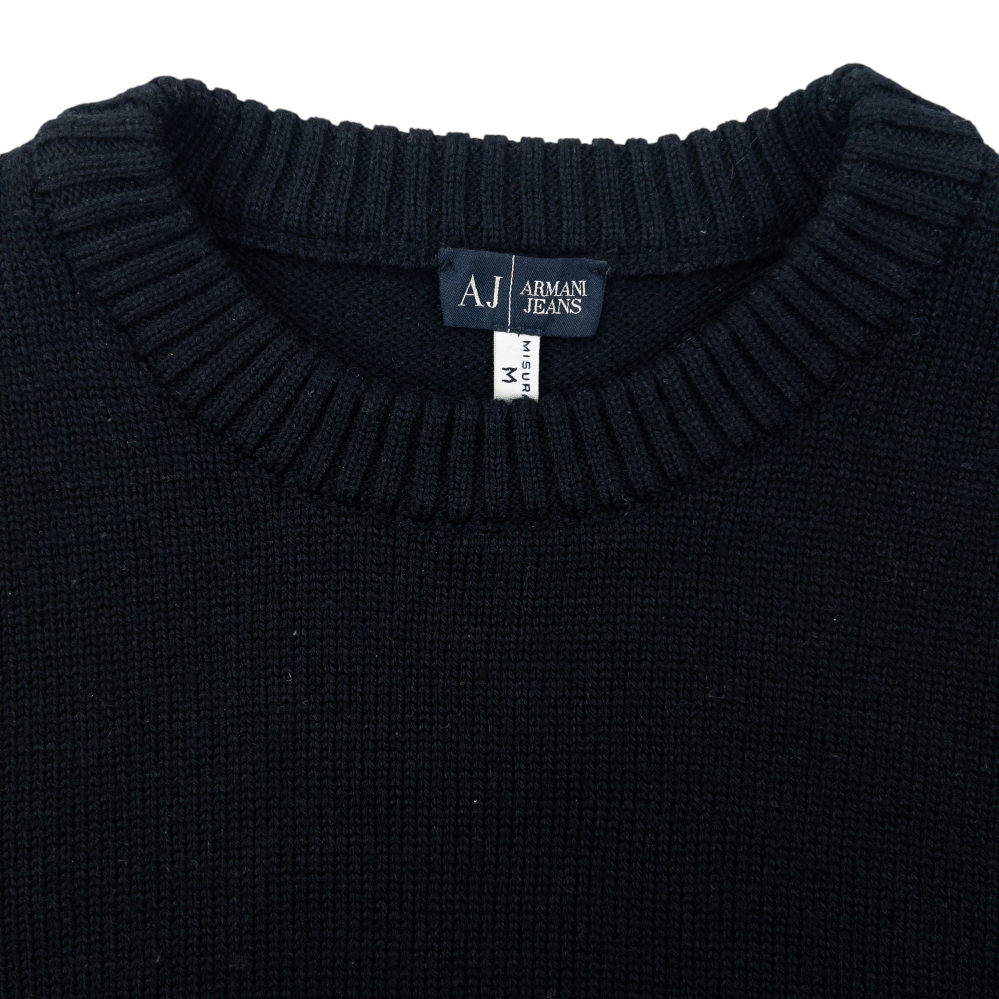 Vintage Armani Jeans Knitted Wool Jumper Size M