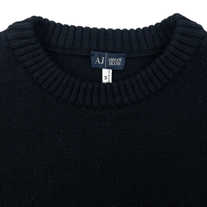 Vintage Armani Jeans Knitted Wool Jumper Size M