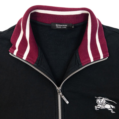 Vintage 2000s Burberry Black Label Zip Up Sweatshirt Size M
