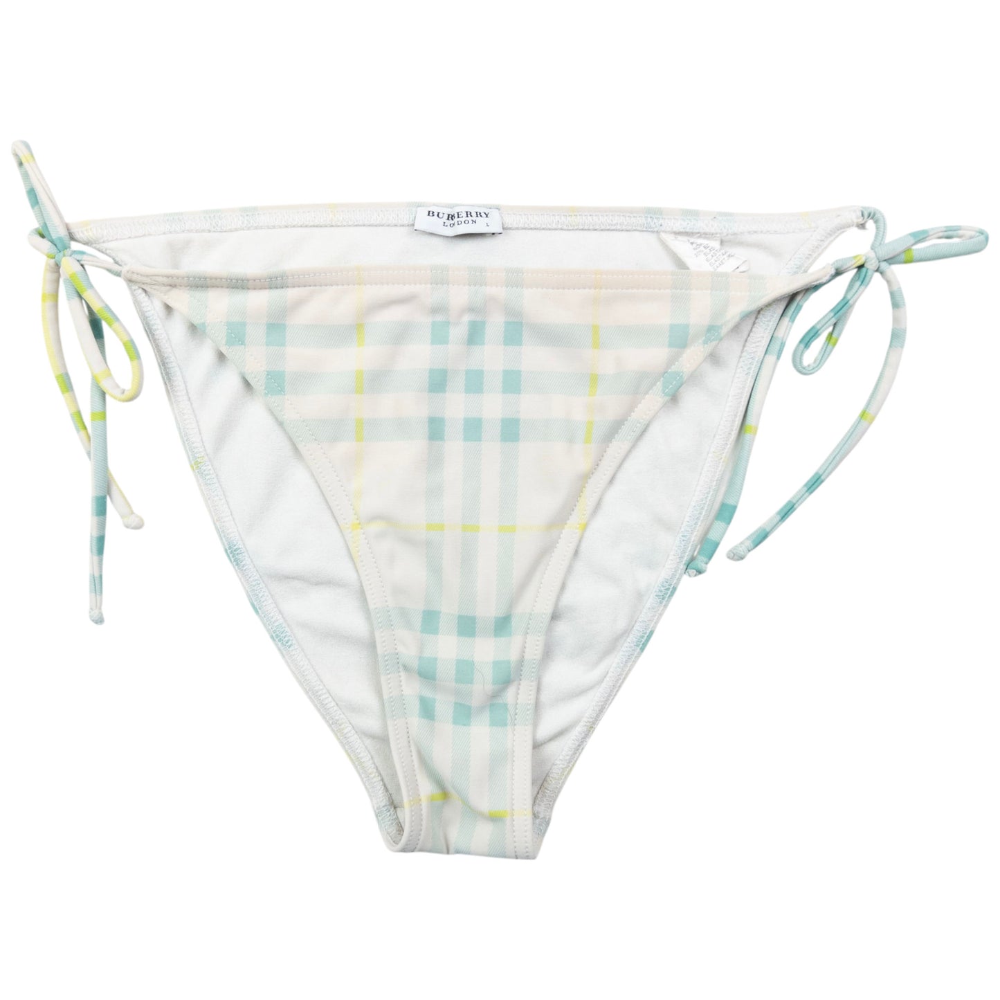 Vintage Burberry Nova Check Bikini Set Womens Size L