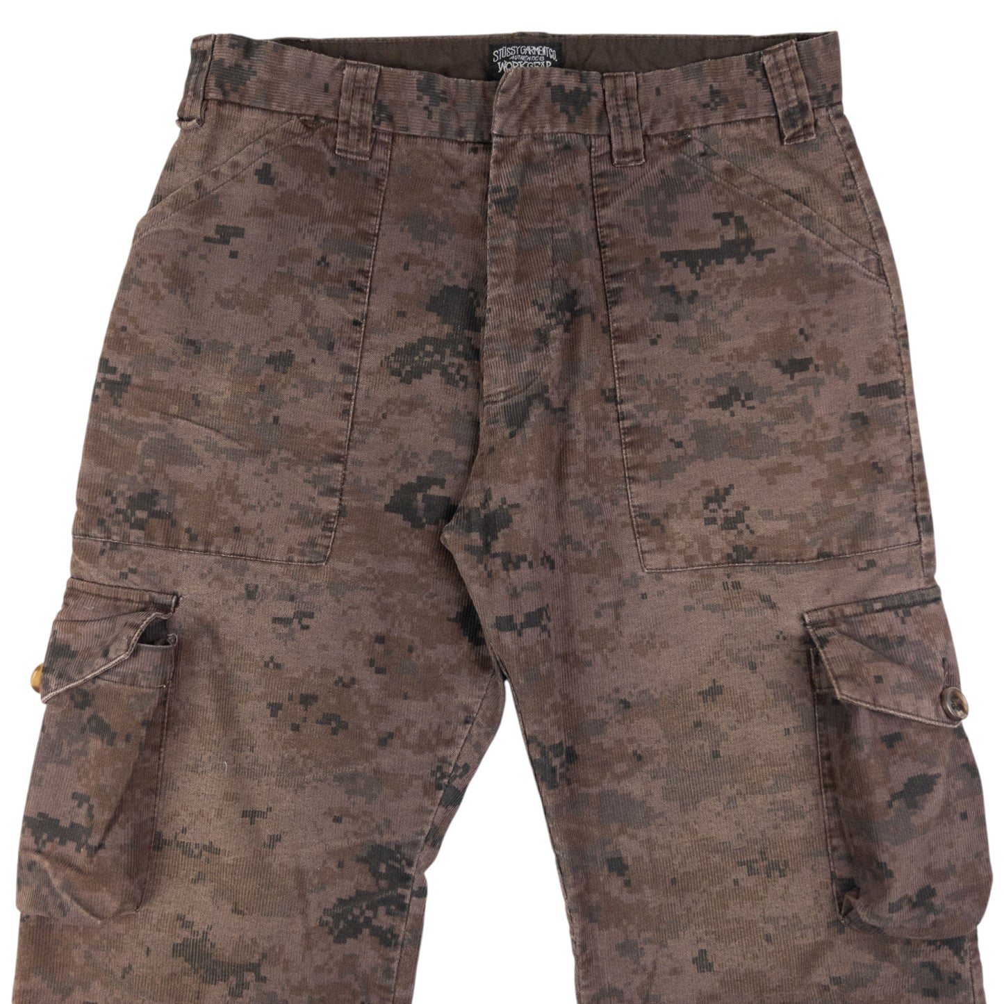 Vintage Stussy Pixel Camo Cargo Trousers Size W30
