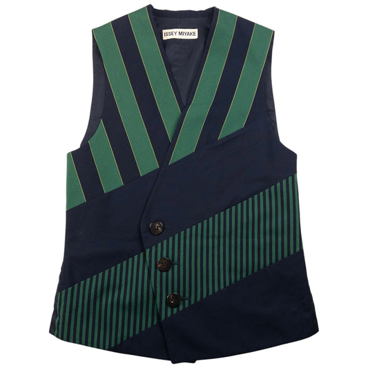 Vintage Issey Miyake Striped Waistcoat Size S