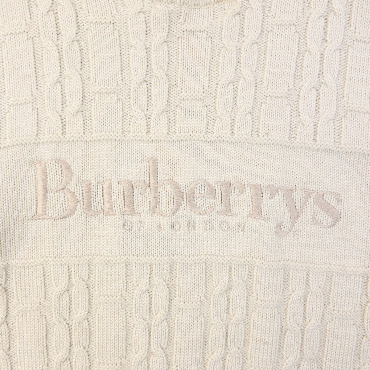 Vintage 90s Burberry Embroidered Wool Knit Jumper Size M