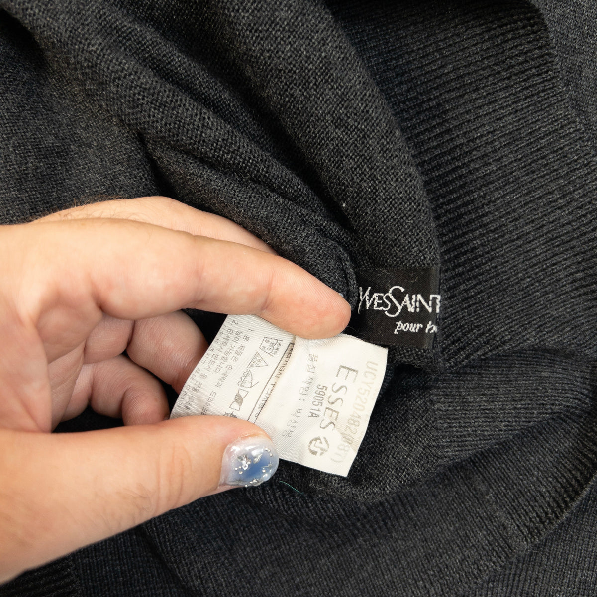Vintage 90s YSL Yves Saint Laurent Turtleneck Jumper Size XS