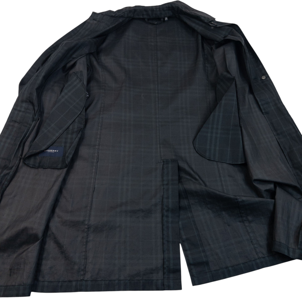 Vintage 2000s Burberry Nova Check Lightweight Rain Jacket in black, photo 4