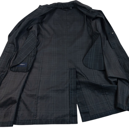 Vintage 2000s Burberry Nova Check Lightweight Rain Jacket in black, photo 4