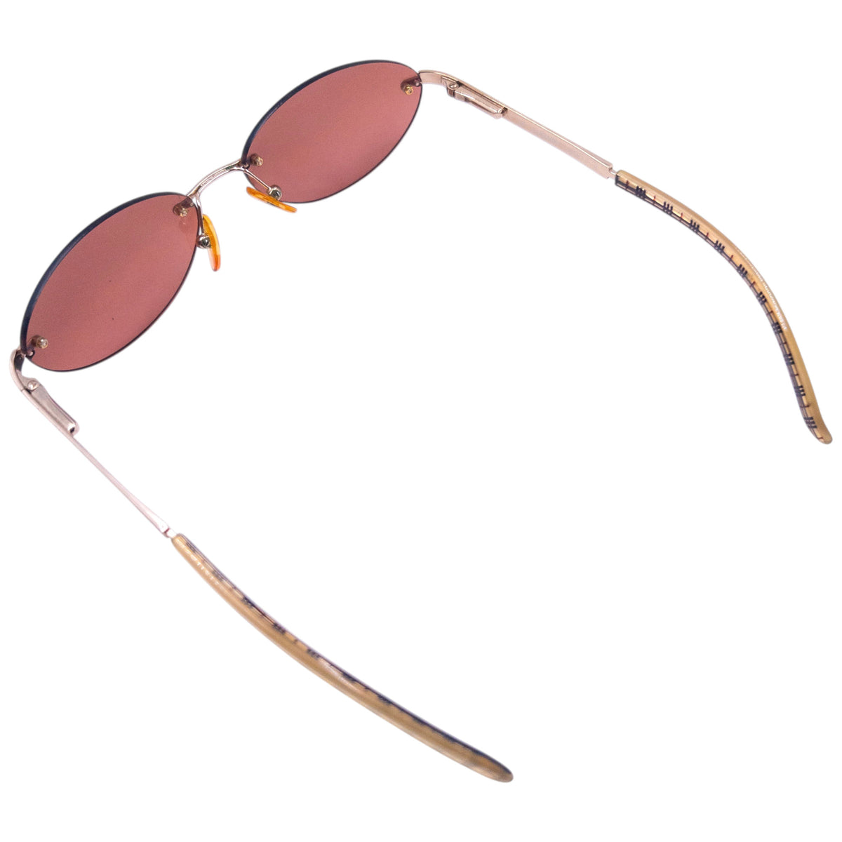 Vintage 2000s Burberry Nova Check Rimless Sunglasses