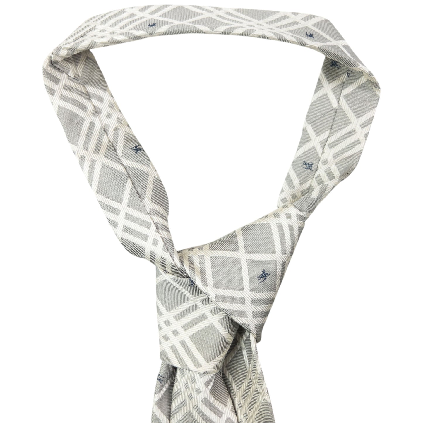 Vintage 2000s Burberry Nova Check Monogram Silk Tie