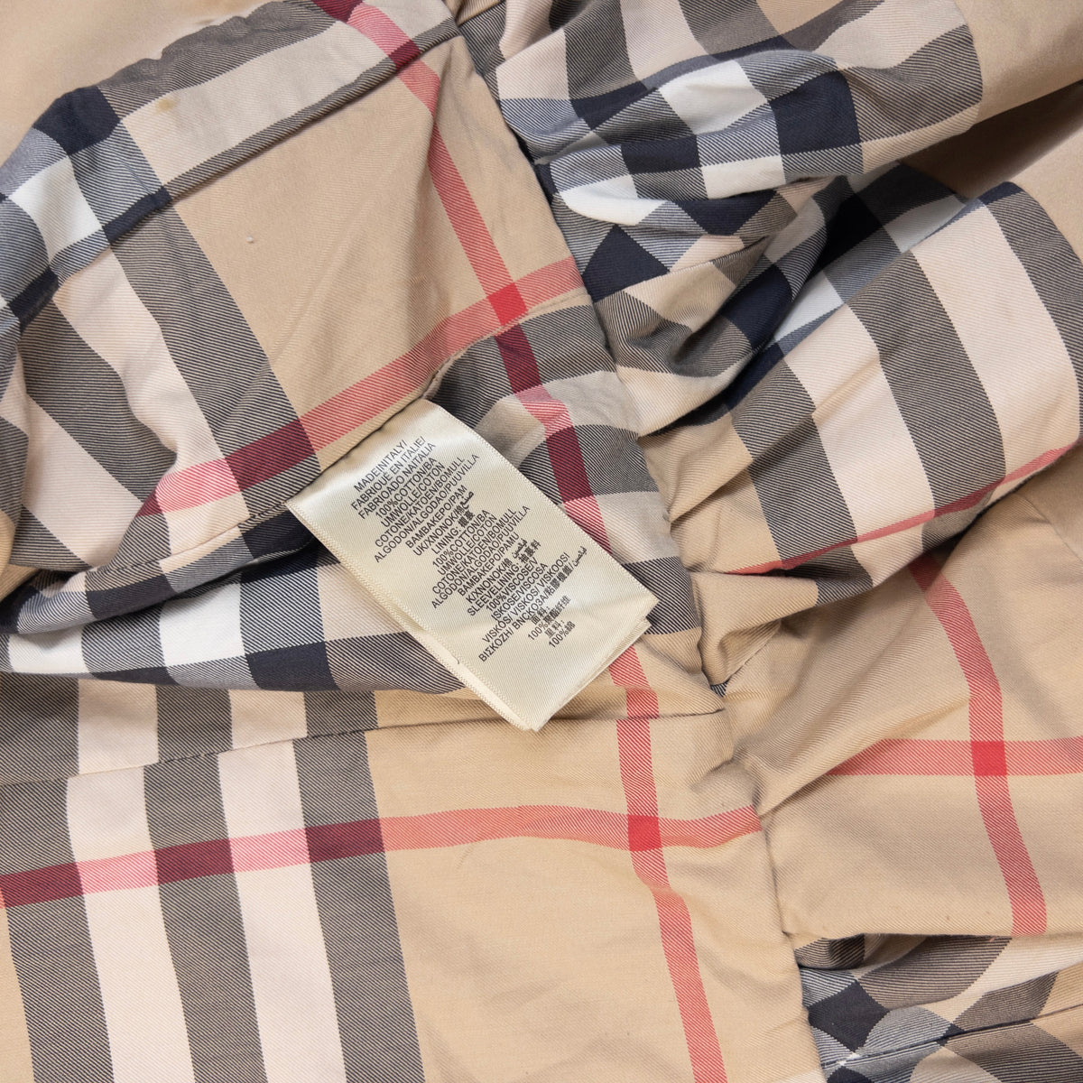 Vintage Burberry Brit Nova Check Lined Belt Waist Jacket Womens Size XS