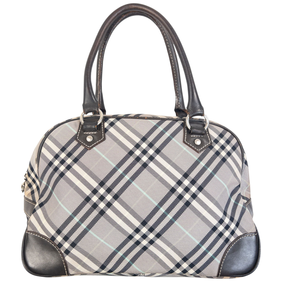Vintage 2000s Burberry Blue Label Nova Check Handbag in grey, photo 2