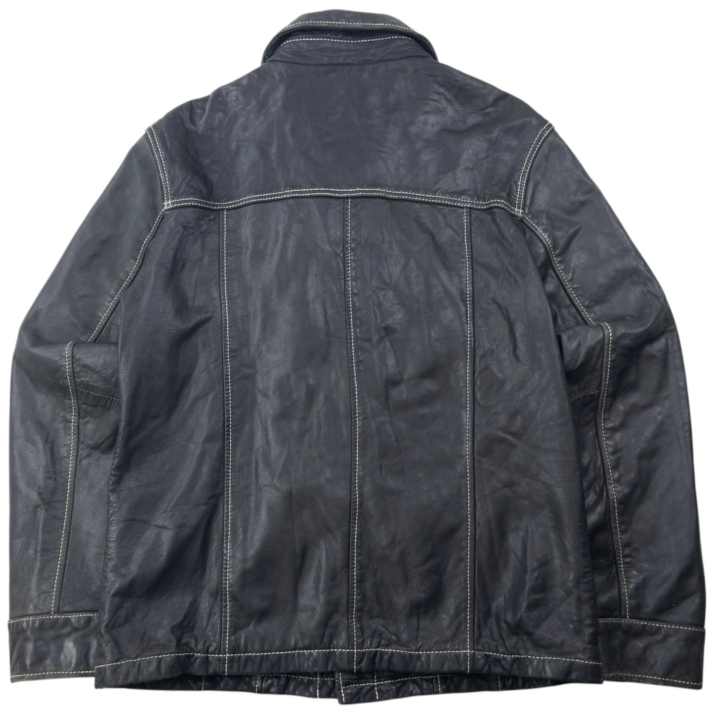 Vintage 2000s Jean Paul Gaultier Faux Leather Jacket Size M