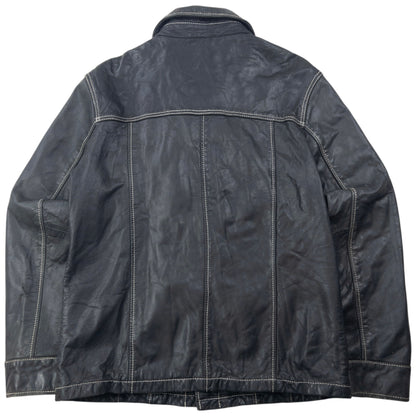 Vintage 2000s Jean Paul Gaultier Faux Leather Jacket Size M