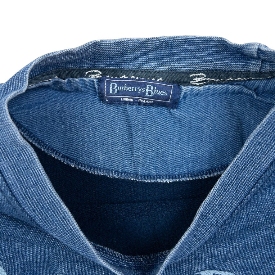 Vintage Burberry Blues Embroidered Sweatshirt Size L
