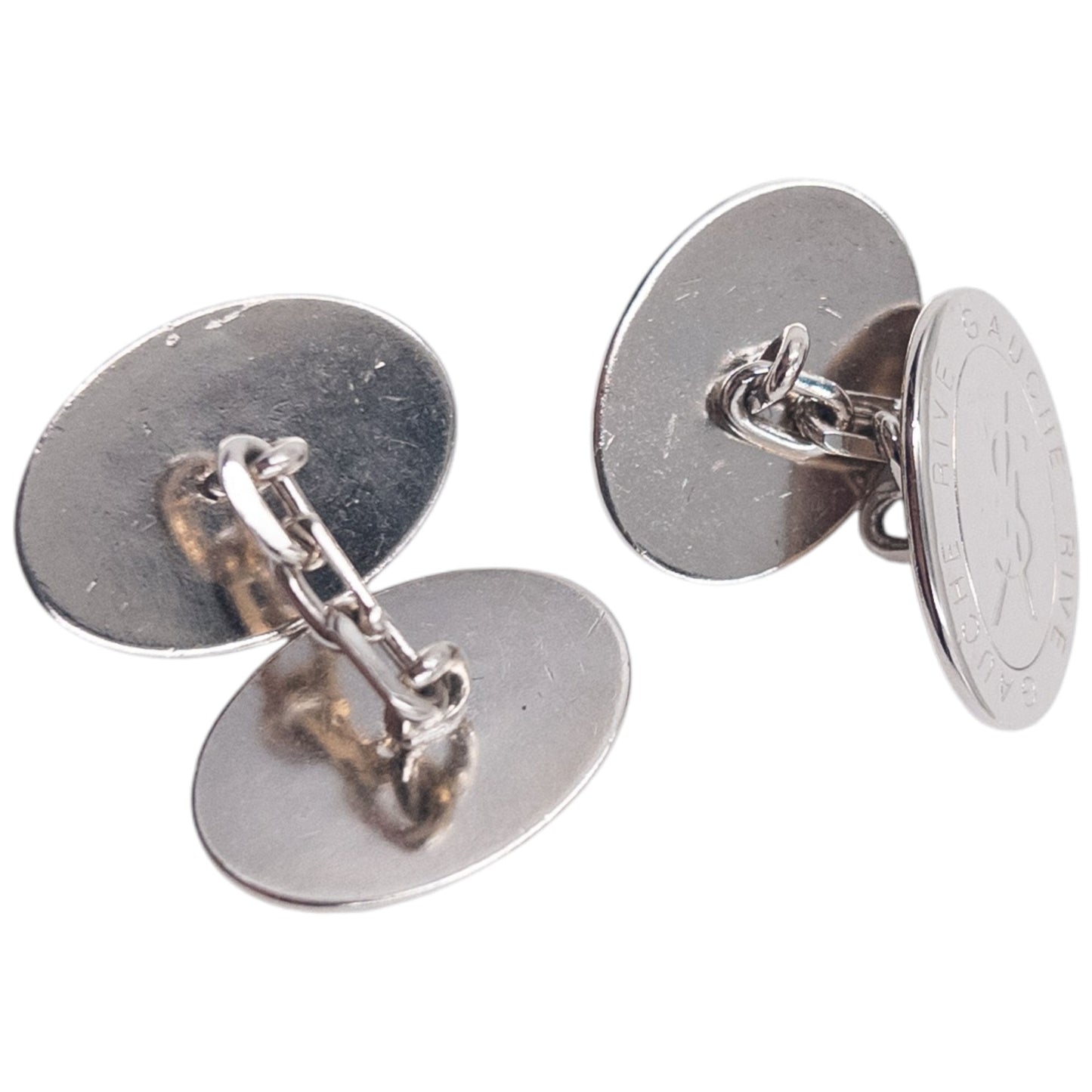 Vintage YSL Yves Saint Rive Gauche Embossed Chain Cuff Links