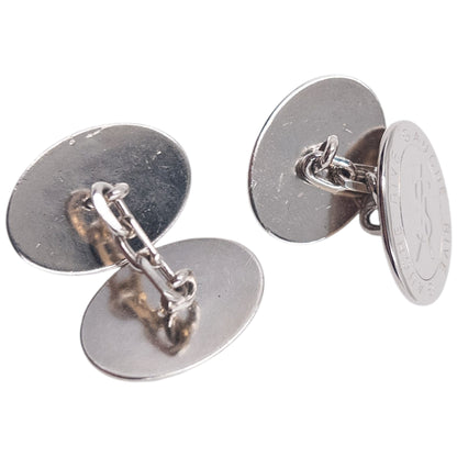 Vintage YSL Yves Saint Rive Gauche Embossed Chain Cuff Links