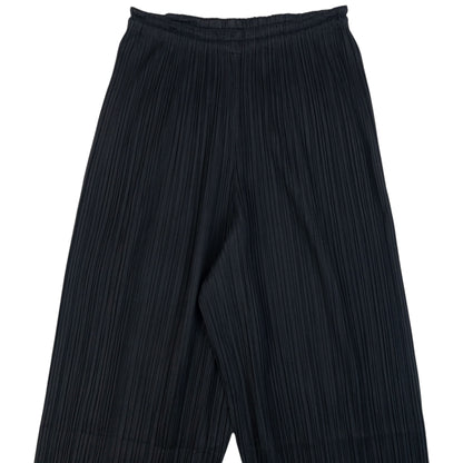 Vintage 90s Pleats Please By Issey Miyake Culotte Trousers Womens One Size in black (polyester 100%), photo 2