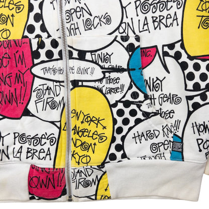 Vintage Stussy Speech Bubble Zip Up Hoodie Size M