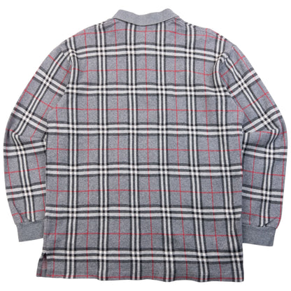 Vintage 90s Burberry Nova Check Polo Jumper Size S