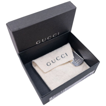 Vintage Gucci Embossed Dog Tag Necklace
