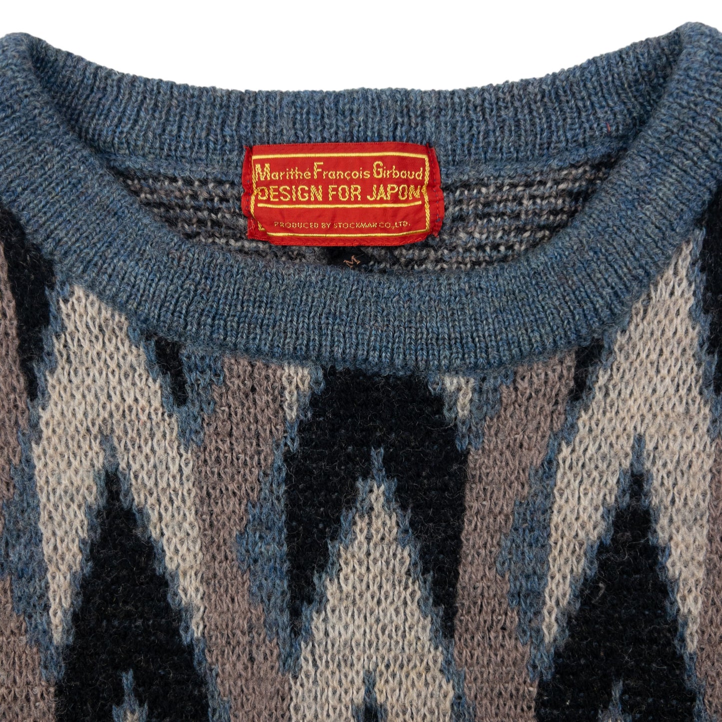 Vintage 80s Marithe + Francois Girbaud Wool Knit Pattern Jumper Womens Size M