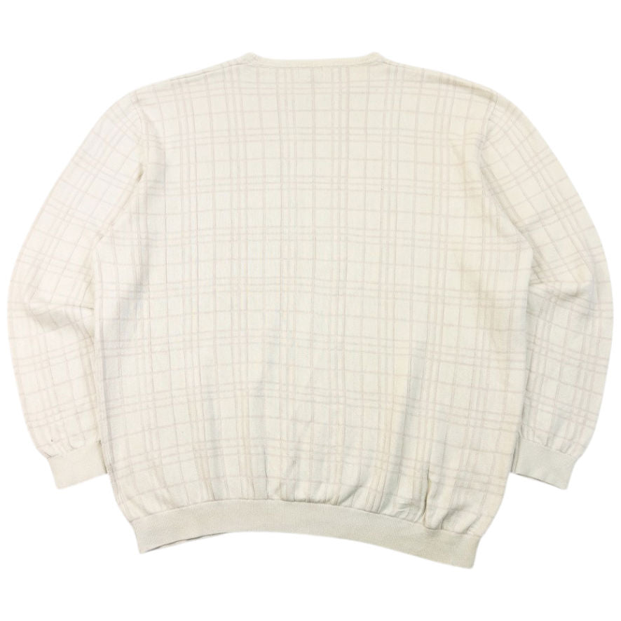 Vintage 2000s Burberry Golf Nova Check Silk Cashmere Jumper Size XXL
