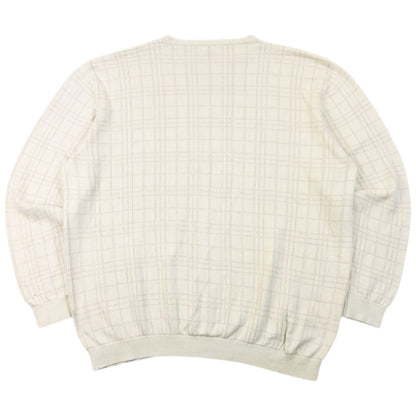 Vintage 2000s Burberry Golf Nova Check Silk Cashmere Jumper Size XXL
