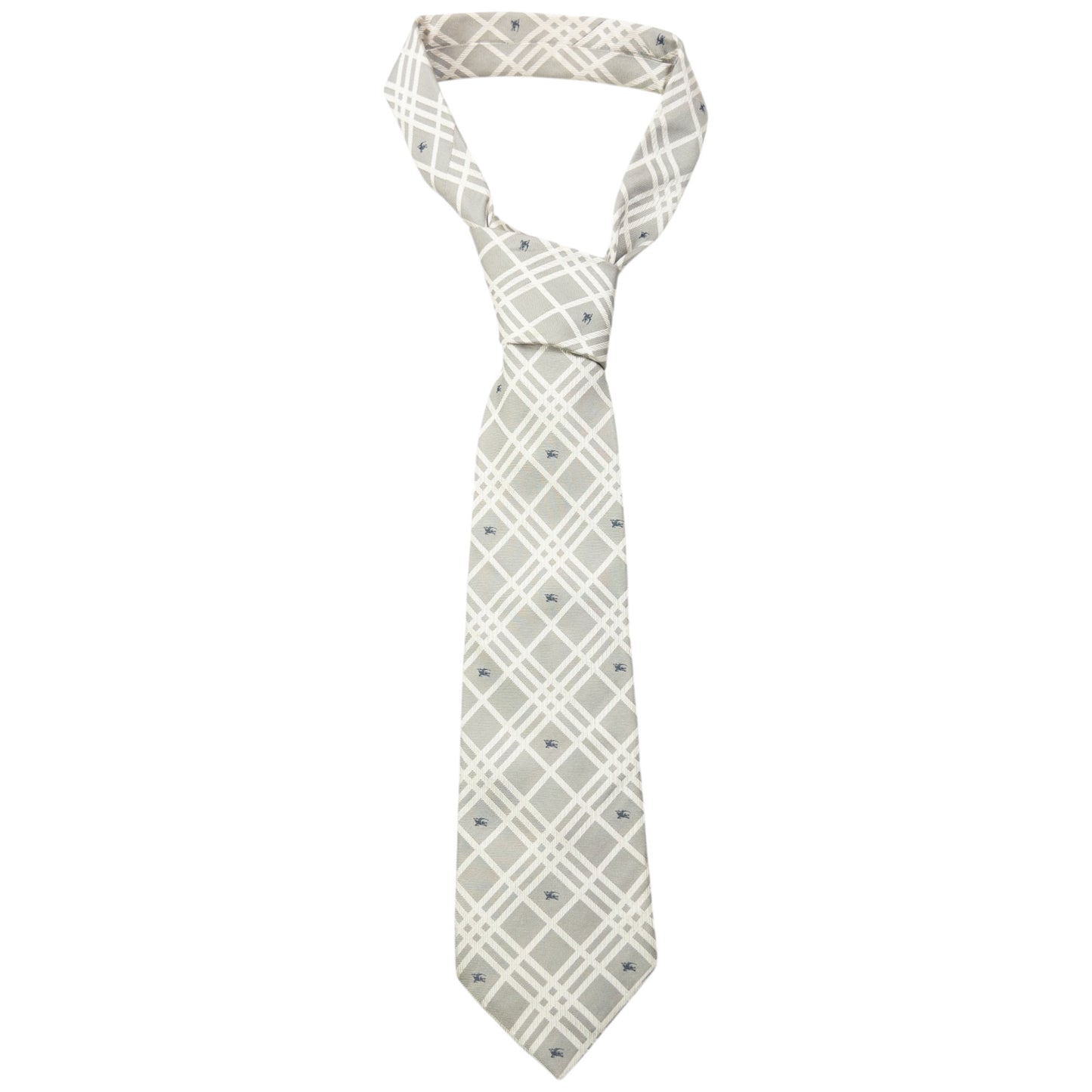 Vintage 2000s Burberry Nova Check Monogram Silk Tie