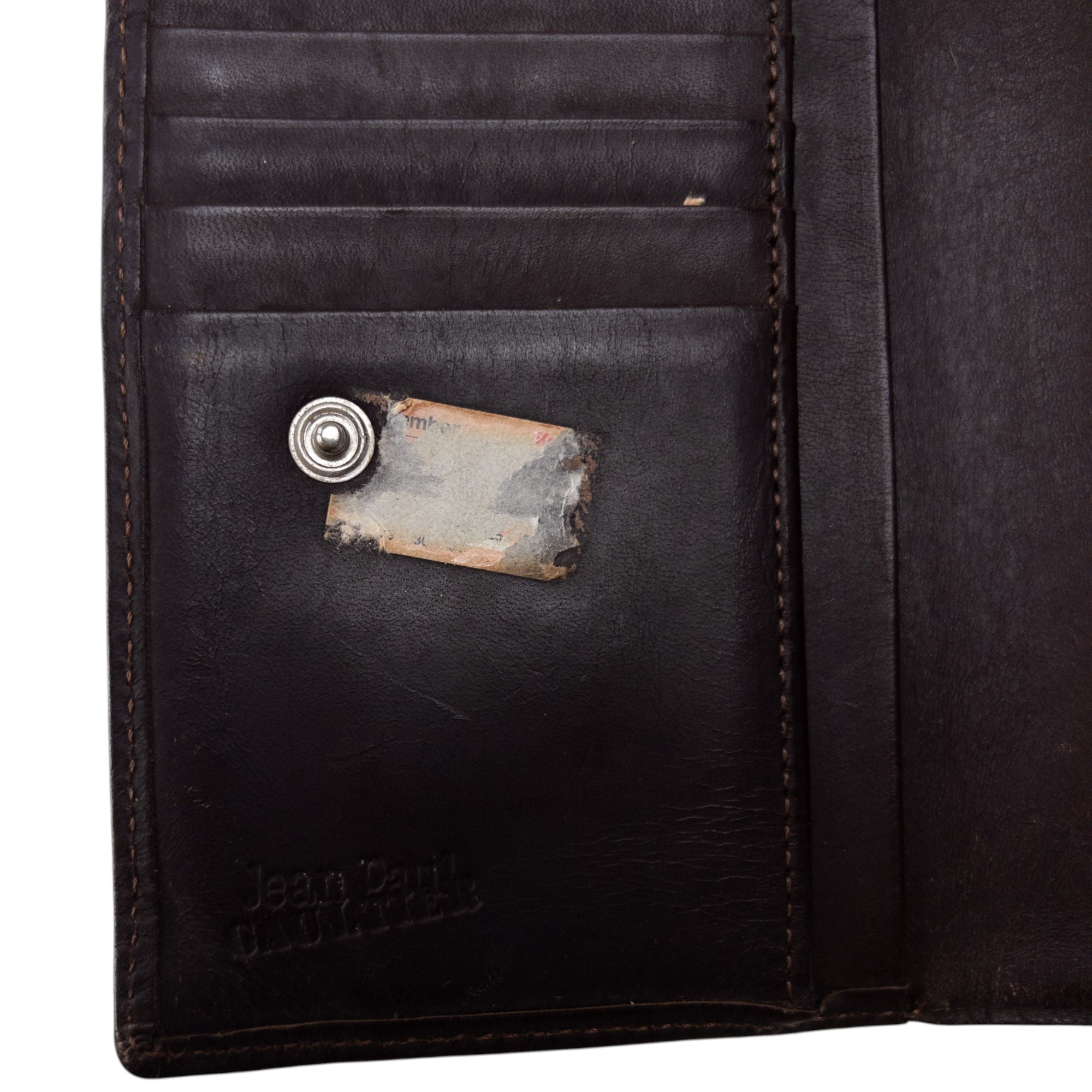 Vintage Jean Paul Gaultier Leather Embossed Dragon Wallet