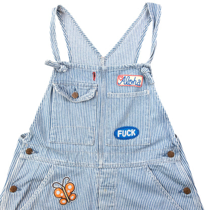 Vintage 90s Hysteric Glamour Embroidered Denim Dungarees Size S