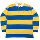 Vintage 80s YSL Yves Saint Laurent Striped Long Sleeve Rugby Polo Shirt Size S