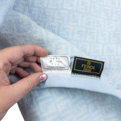 Vintage 90s Fendi Monogram Large Throw Blanket