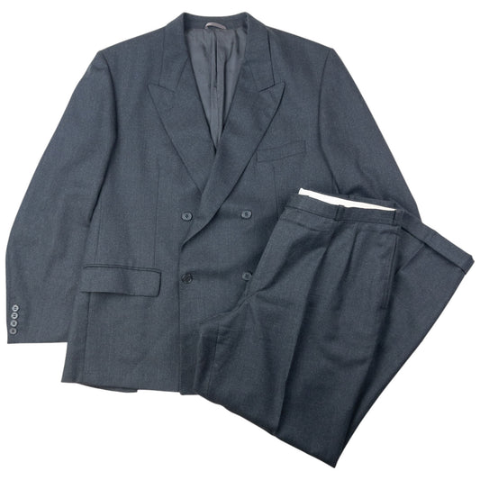 Vintage 80s Dior Monsieur Wool Jacket & Trousers Suit Set Size XL