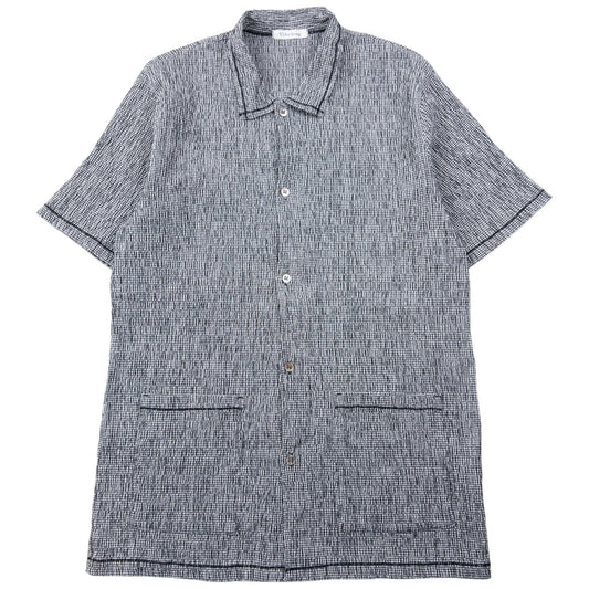 Vintage Yohji Yamamoto Checkered Ruched Button Up Shirt Size M