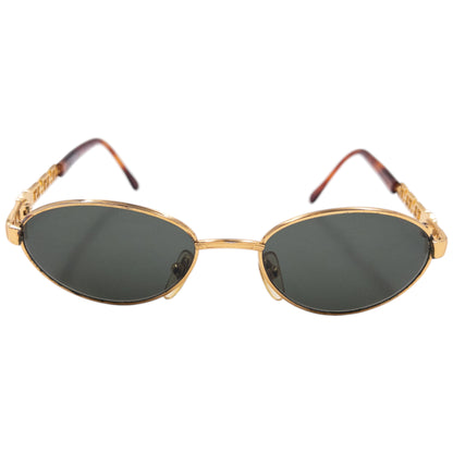 Vintage 90s Gianni Versace Embossed Tortoise Shell Sunglasses