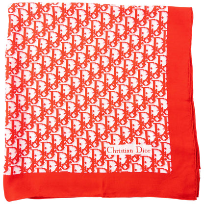 Vintage 90s Dior Monogram Pixel Silk Scarf