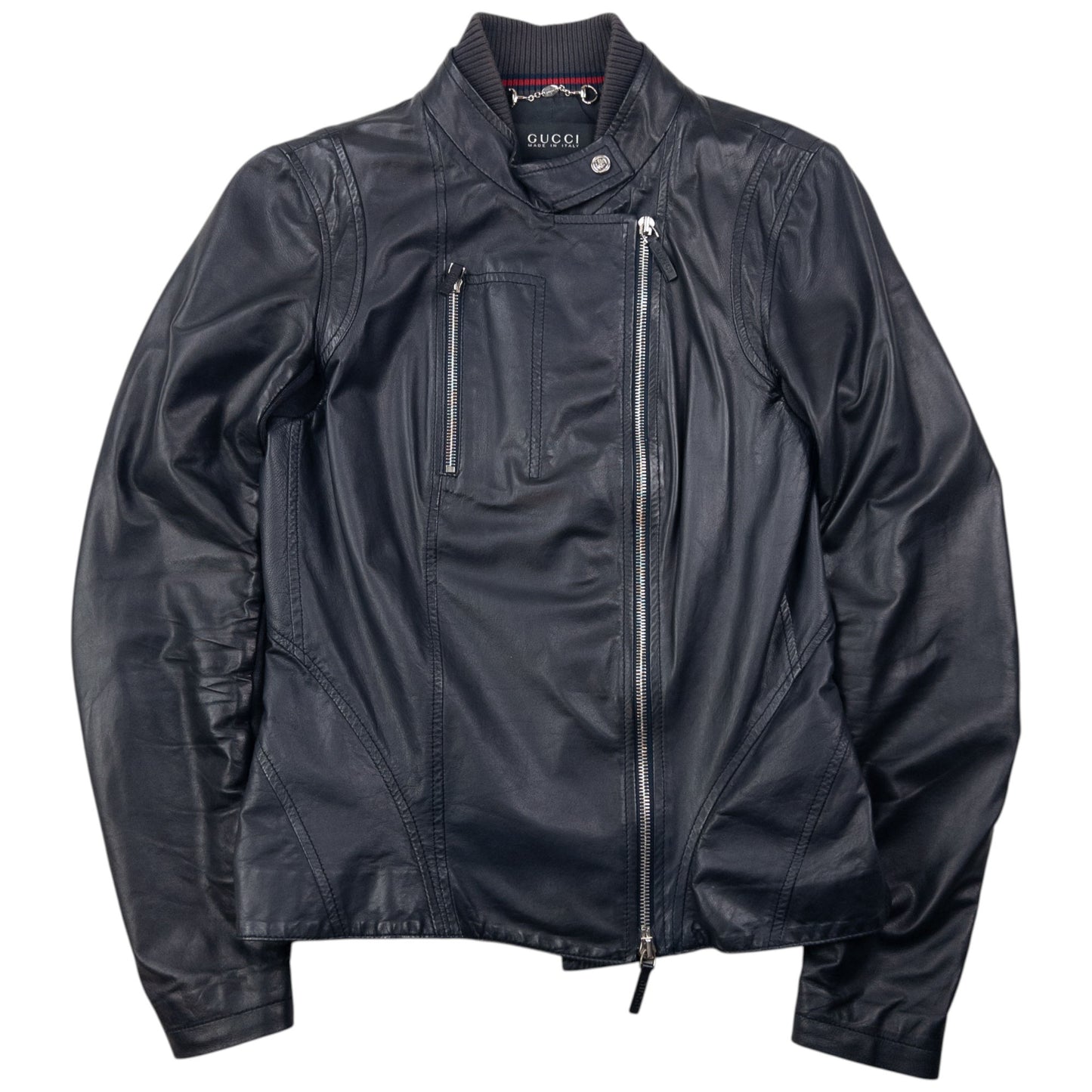 Vintage 2000s Gucci By Tom Ford Zip Up Leather Jacket Womens Size M