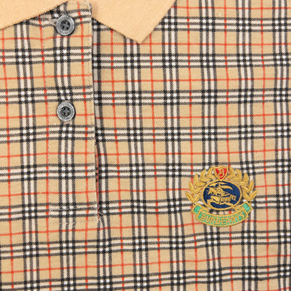 Vintage 90s Burberry Nova Check Polo Shirt in beige (cotton), photo 5
