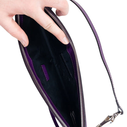 Vintage Burberry Patent Leather Clutch Shoulder Bag