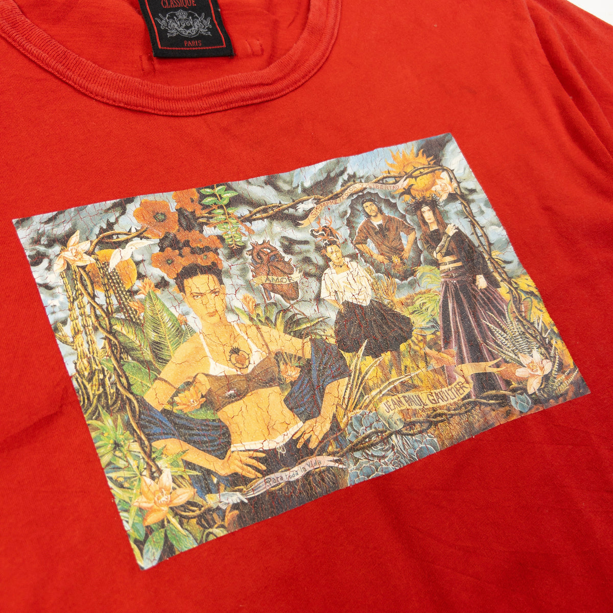 Vintage 90s Jean Paul Gaultier Classique Frida Kahlo Graphic T Shirt Womens Size M