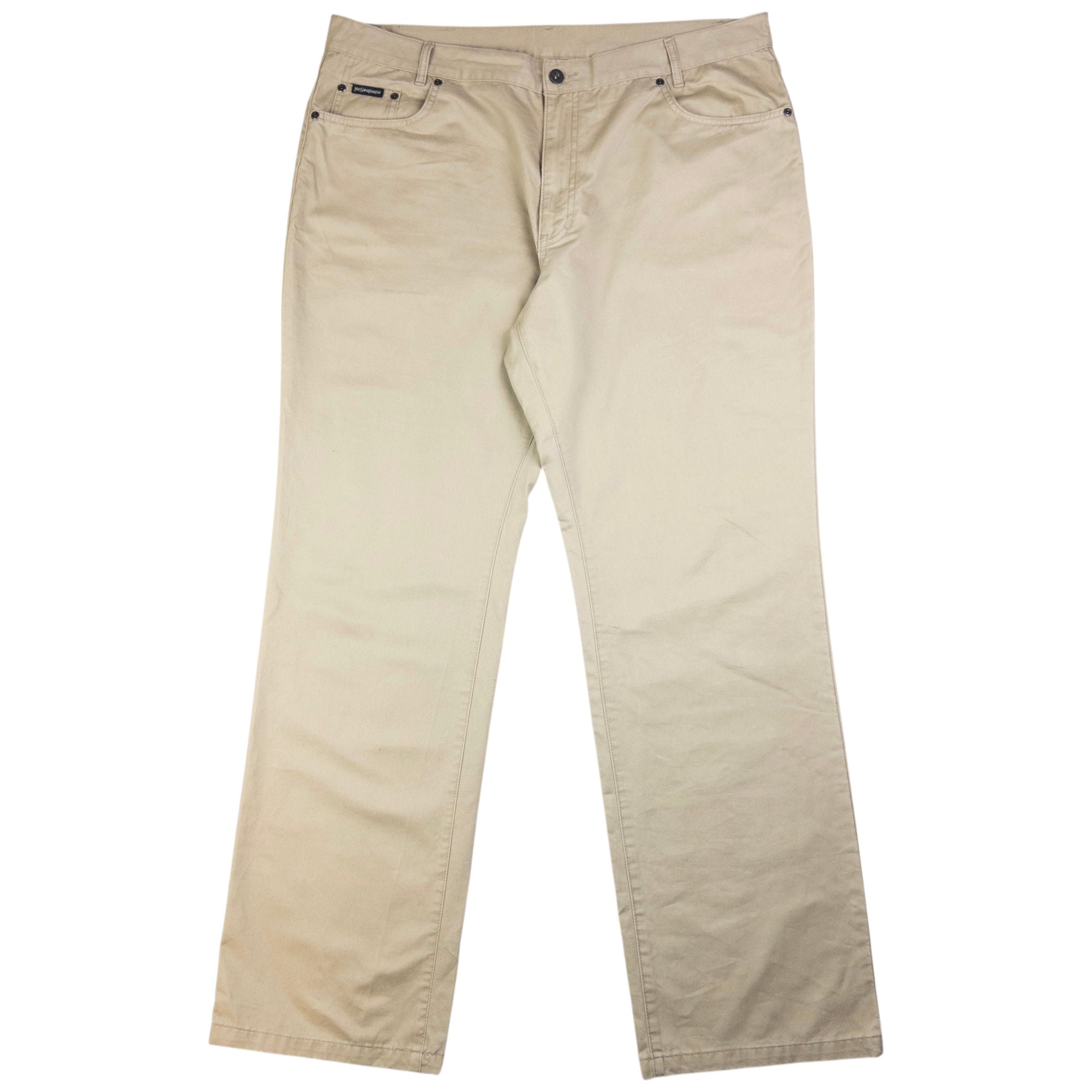 Vintage YSL Yves Saint Laurent Embroidered Chino Trousers Size W40